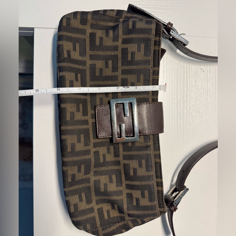 Fendi Dark Brown FF Monogram Shoulder Bag - Picture 8 of 10